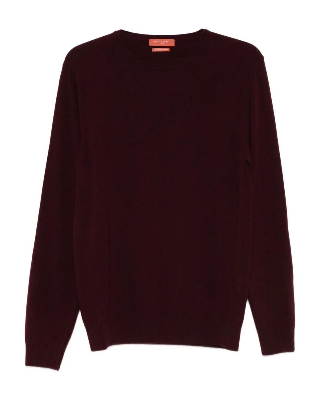 Daniele Fiesoli Purple Crew-Neck Long-Sleeve Sweater for men