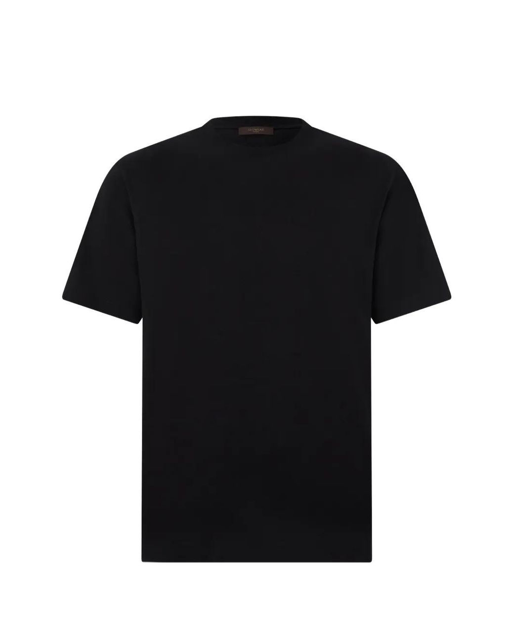 Slowear Black Crewneck T-Shirt for men