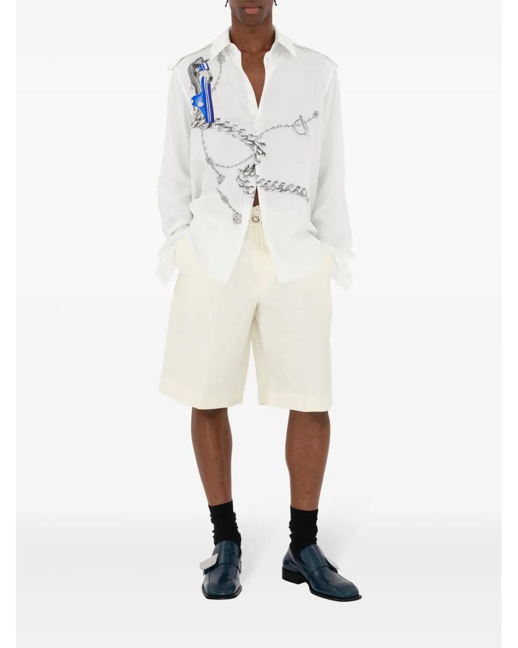 Burberry White Shorts for men