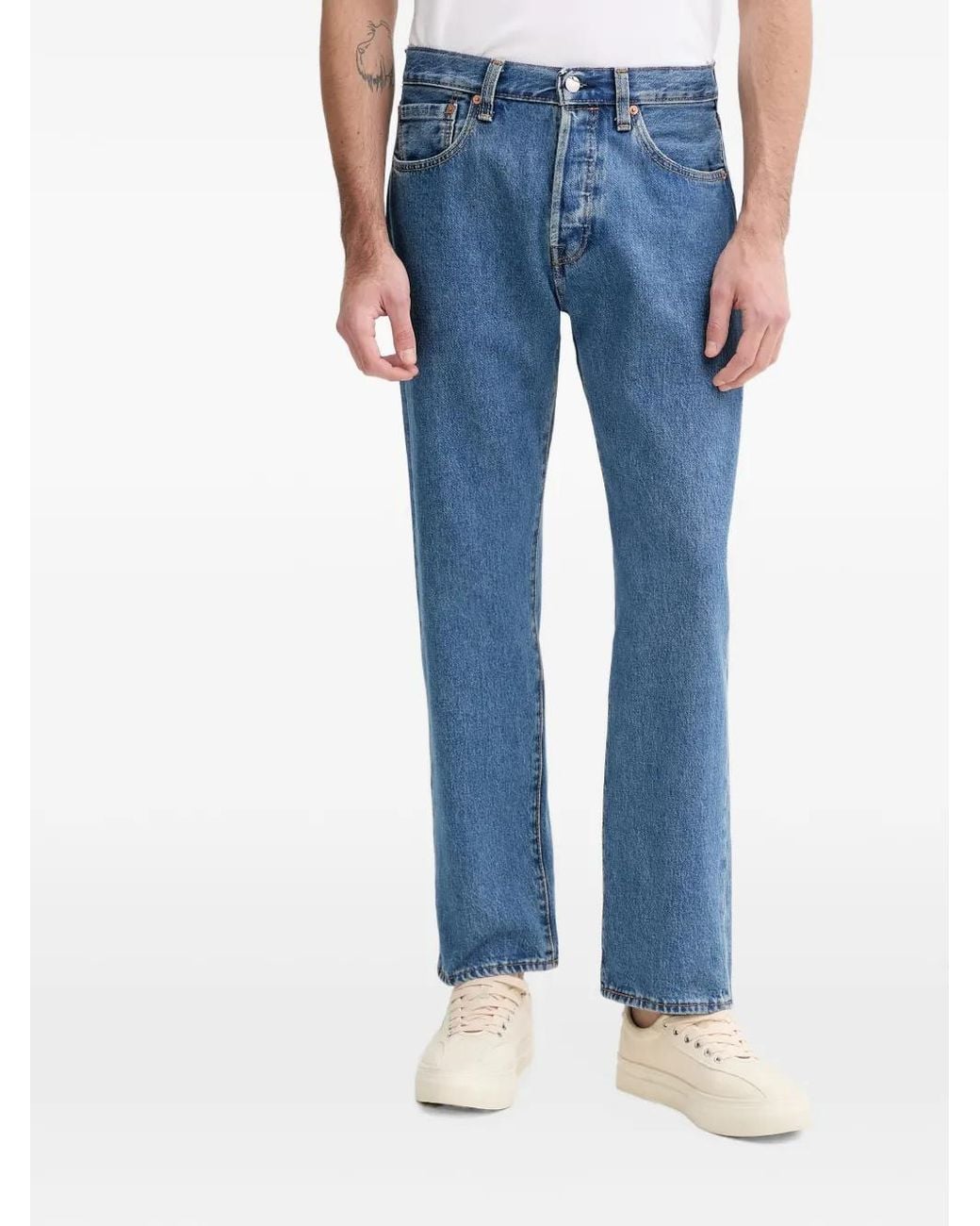 Levi's Blue 501 Relaxed Jeans for men