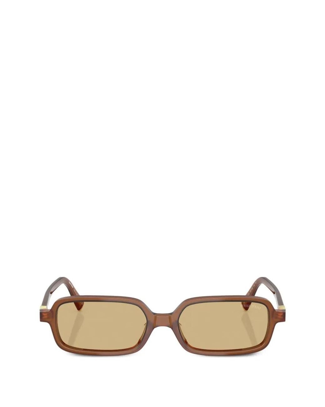 Miu Miu Natural Rectangle-Frame Sunglasses