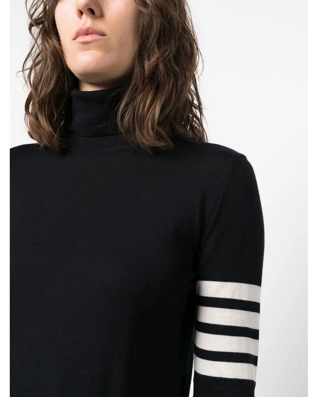 Thom Browne Black 4-Bar Turtleneck" Jersey