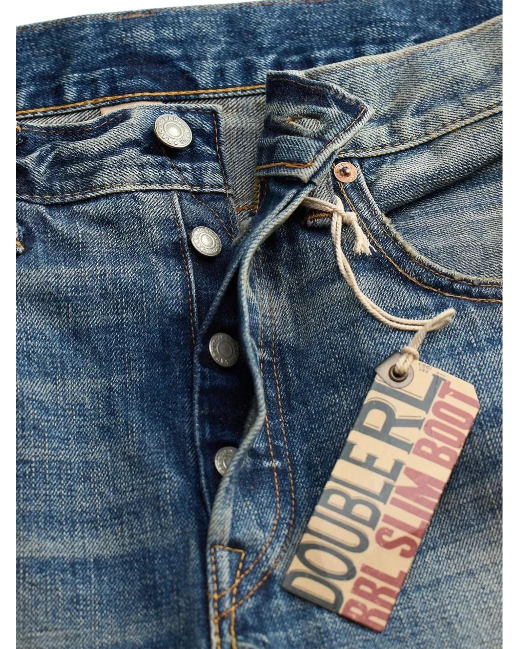RRL Jeans Met Knoopsluiting in het Blue voor heren