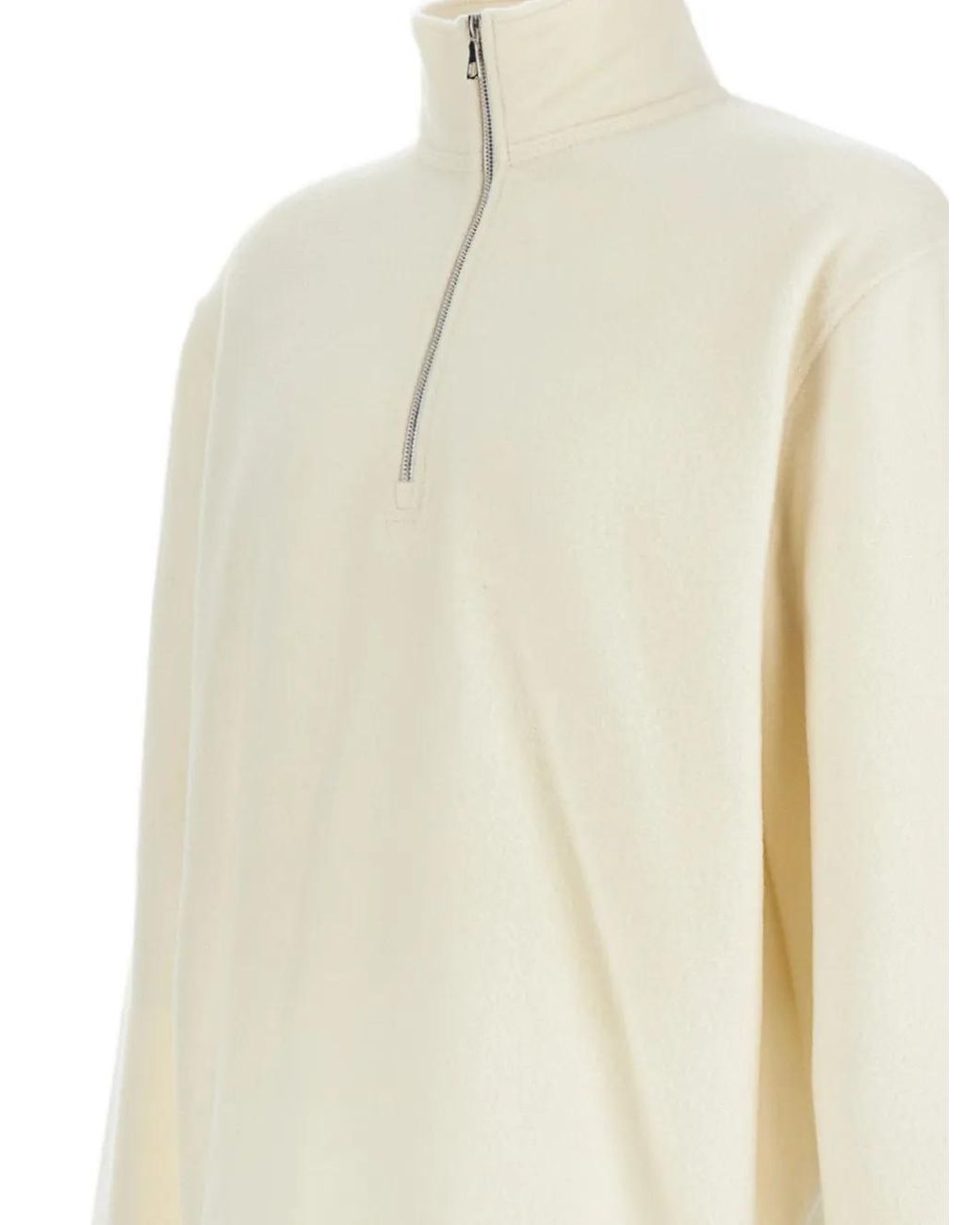 Rier White Half-Zip Turtleneck Sweater for men