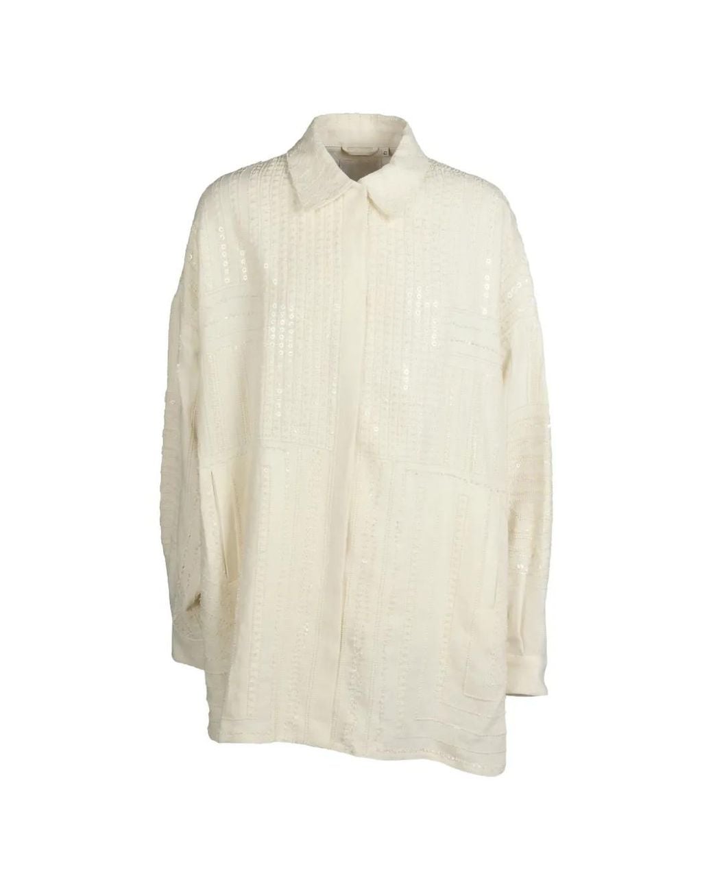 Valentino Garavani White Sequin-Embellished Shirt for men