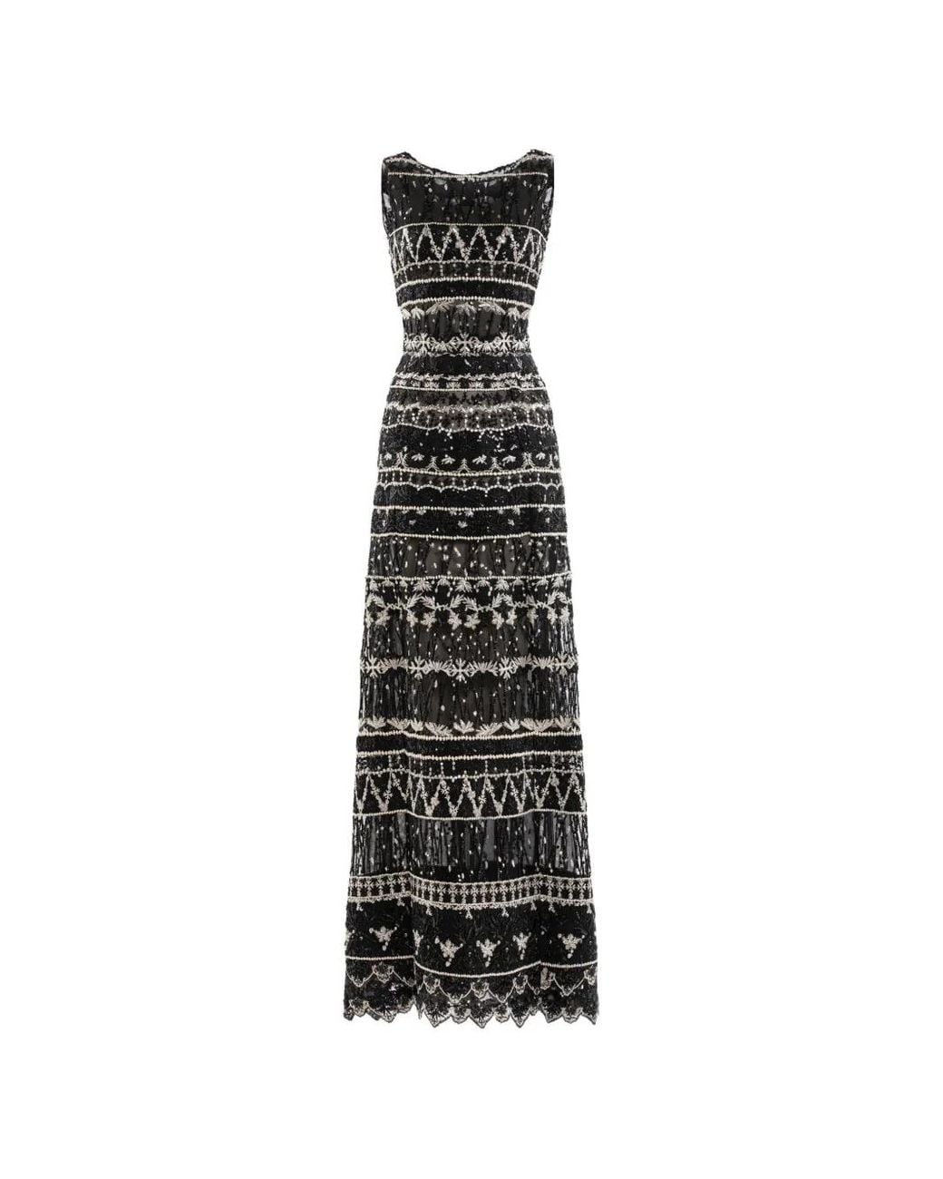 Saiid Kobeisy White Embroidered Long Dress