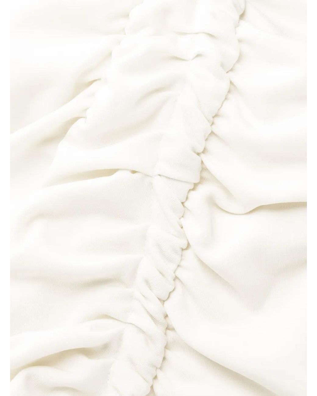 Off-White c/o Virgil Abloh White Viscose Crepe Draped Mini Dress
