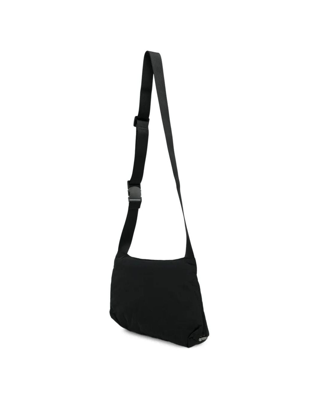Maison Kitsuné Black Logo-Patch Messenger Bag for men