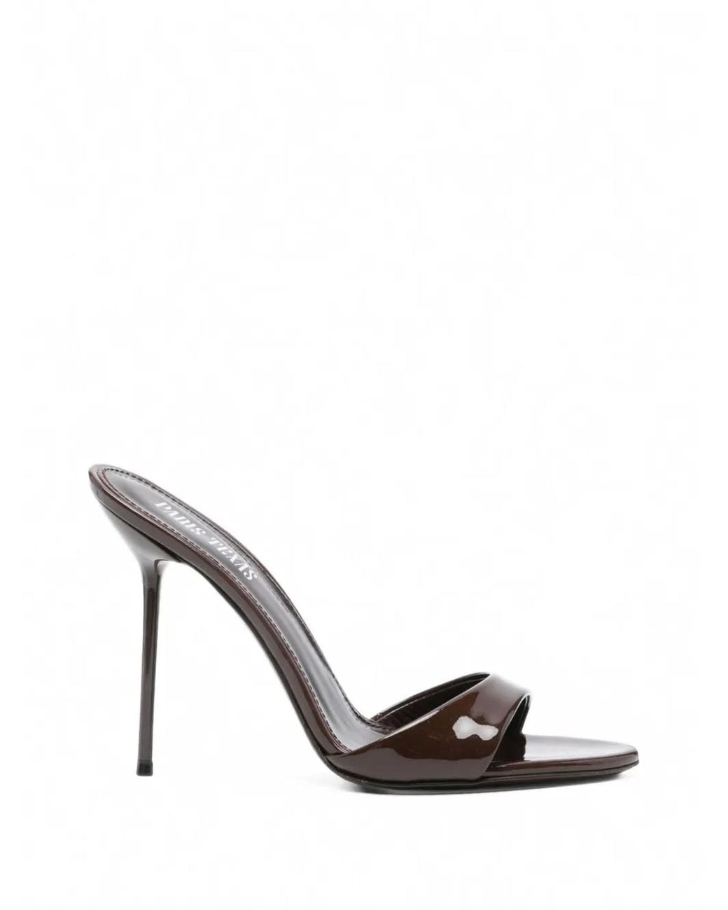 Paris Texas White Lidia Patent-Leather Mules