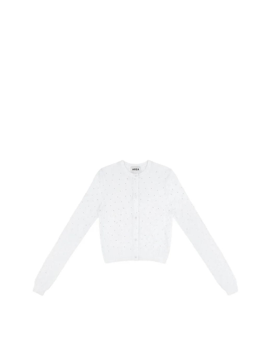Area White Crystal-Embellished Cardigan