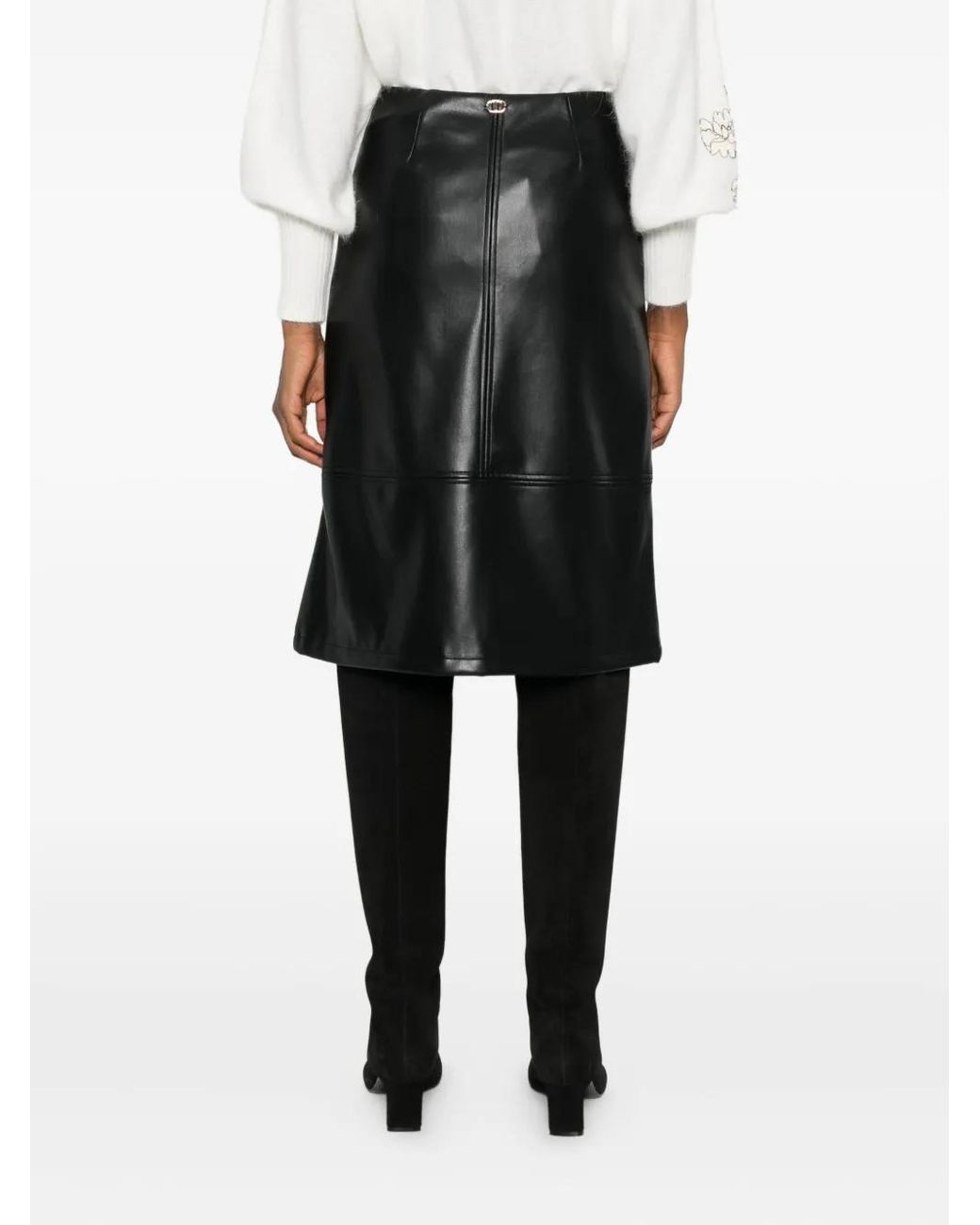 Twinset Rok Met Knoopsluiting in het Black