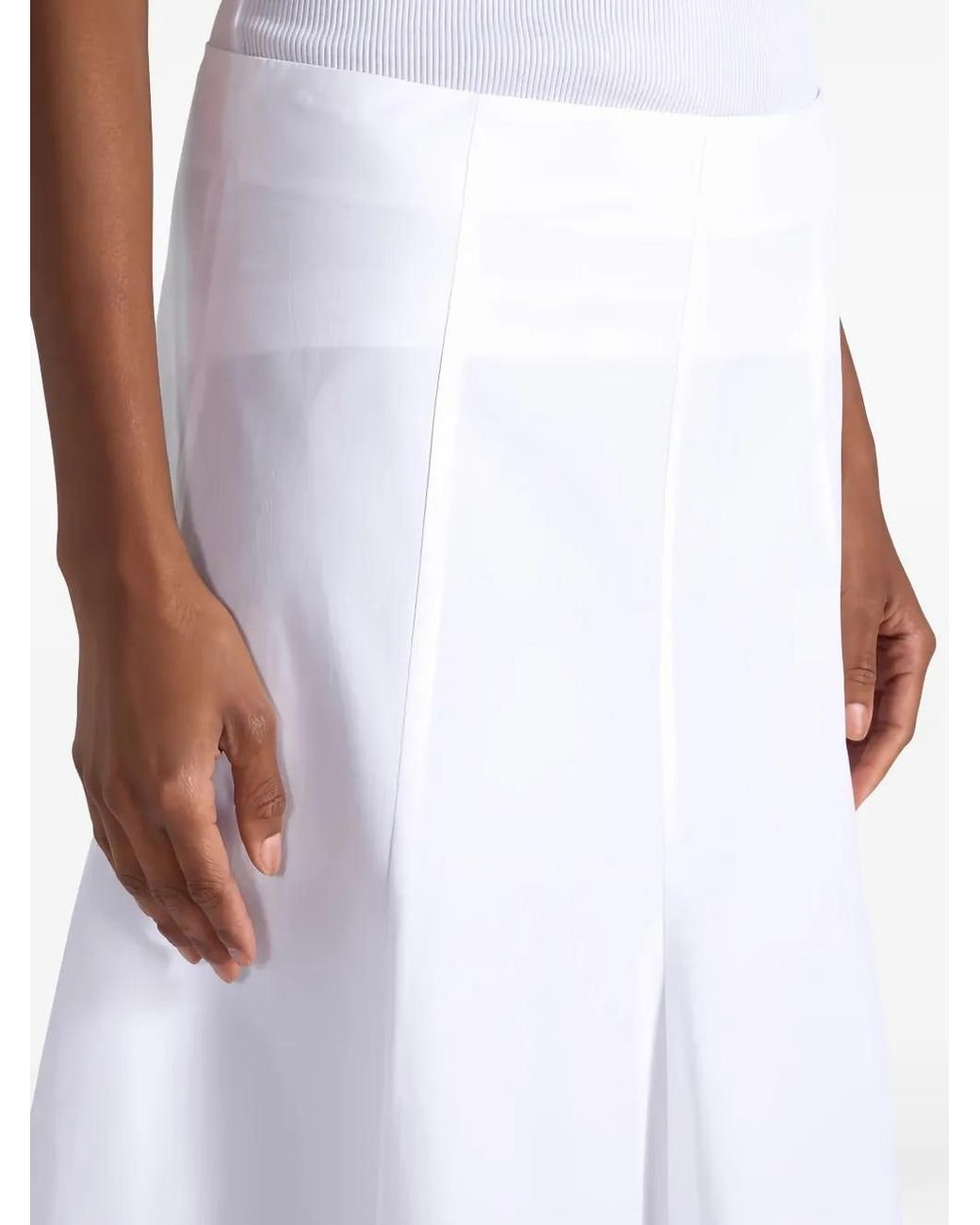 Liviana Conti White Anya Panelled A-Line Skirt