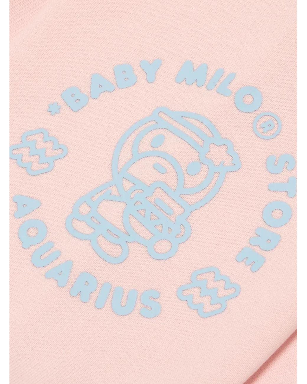 *BABY MILO® STORE BY *A BATHING APE® Pink Baby Milo Graphic-Print Sweatshirt