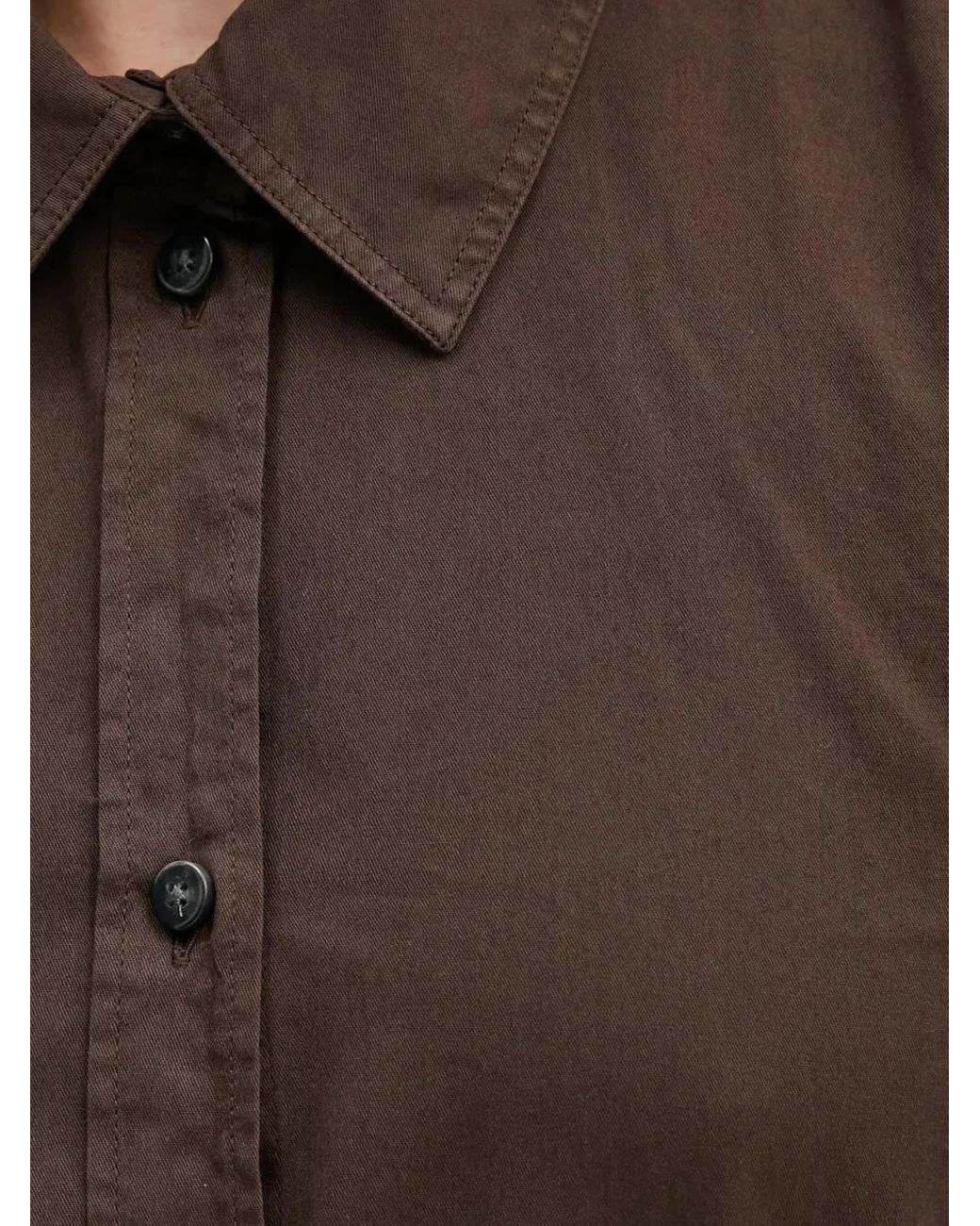 Won Hundred Brown Buttoned Long-Sleeve Shirt