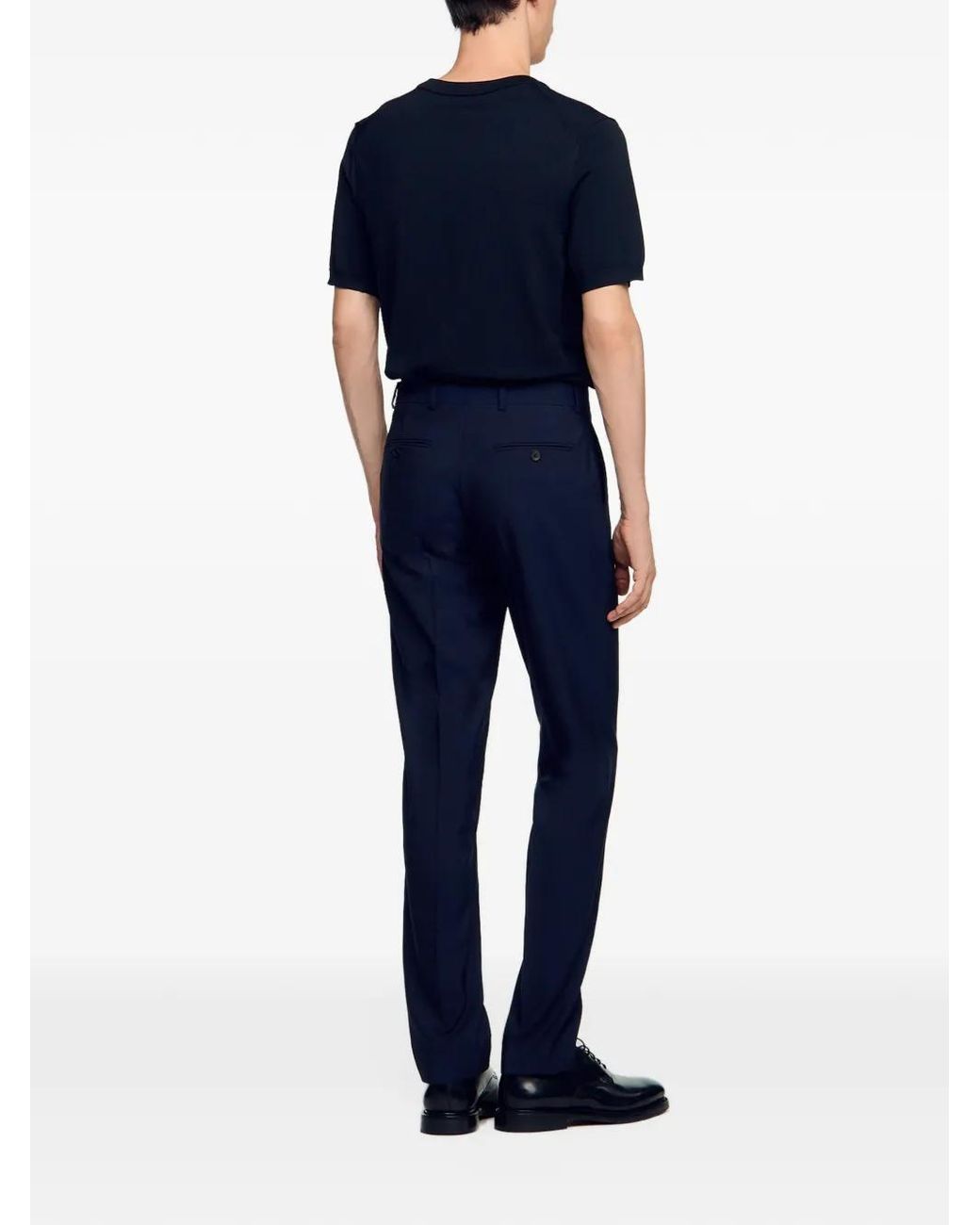 Sandro Wollen Pantalon in het Blue voor heren