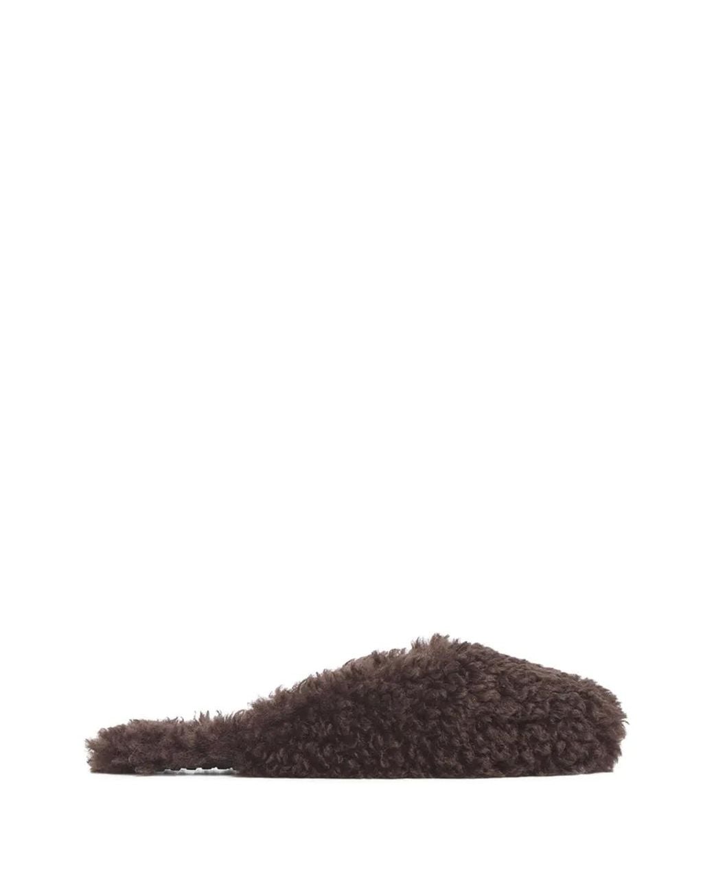 Apparis Brown Demi Bouclette Faux-Shearling Mule Slippers