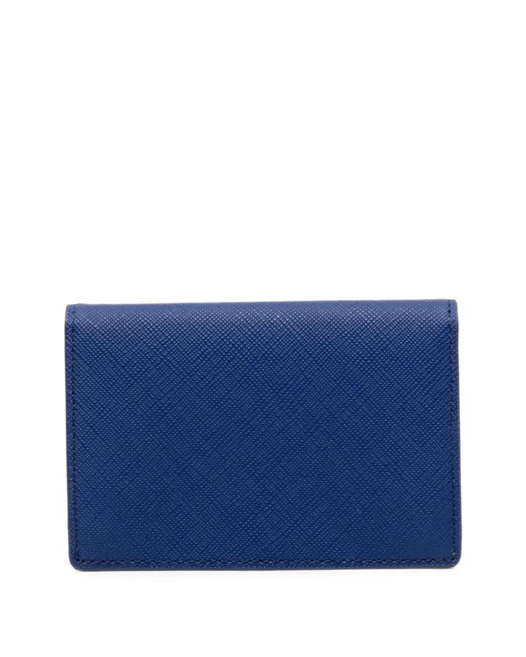 Agnes B. Blue Leather Cardholder for men
