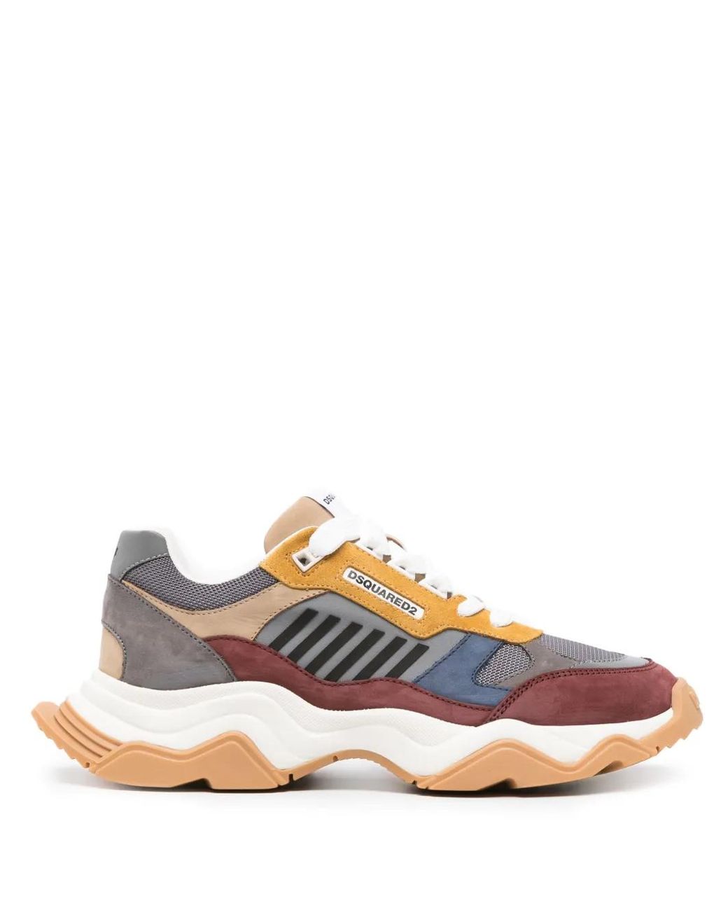 DSquared² Pink Wave Lace-Up Sneakers for men