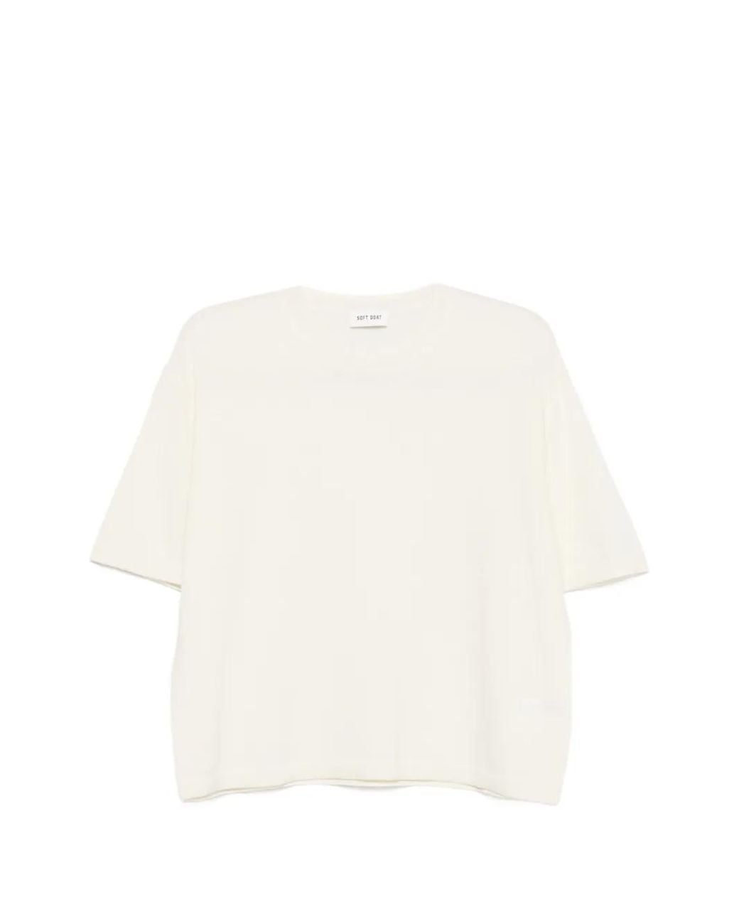Soft Goat White Crew-Neck Short-Sleeve T-Shirt