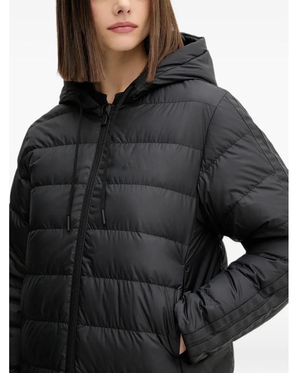 Adidas Black Padded Hooded Coat