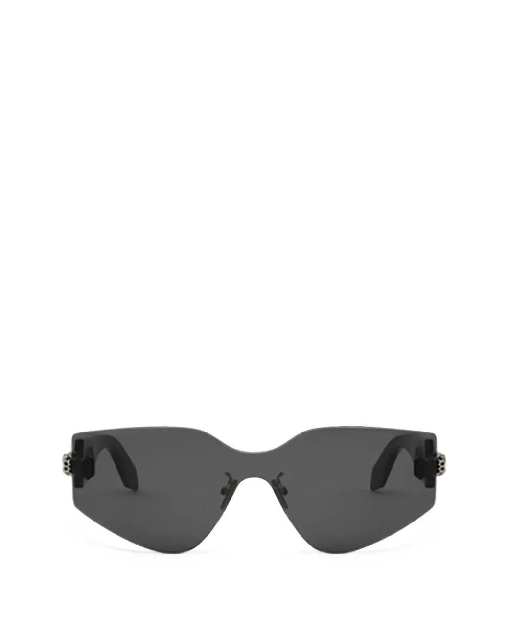 BVLGARI Gray Serpenti Geometric-Frame Sunglasses