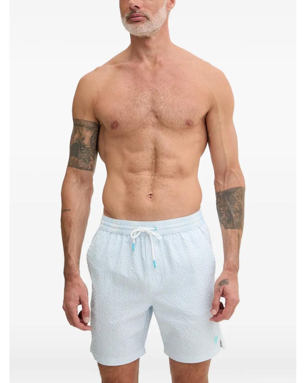 Guess Blue Stretch Swim Trunks for men