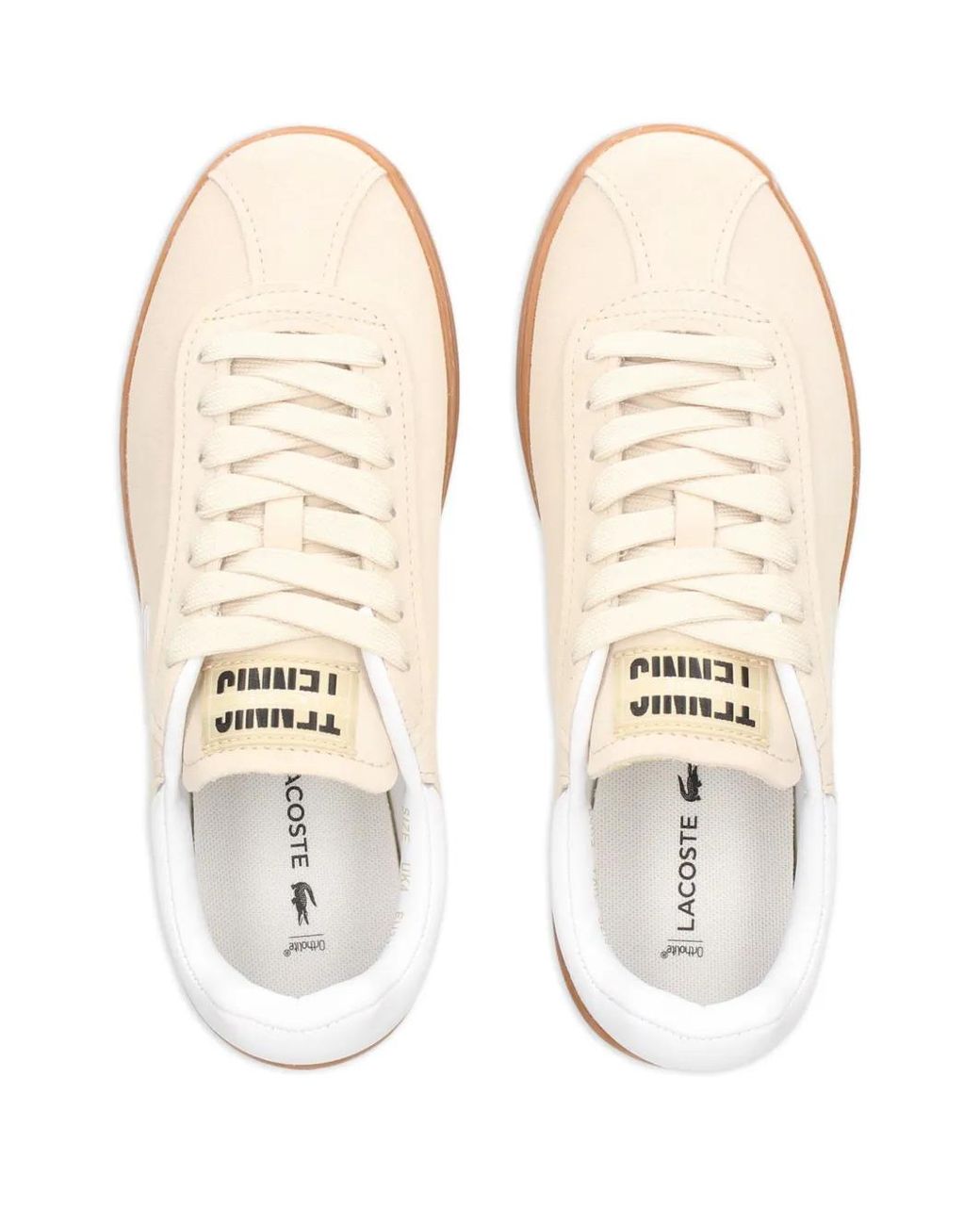Lacoste White Baseshot Suede Sneakers