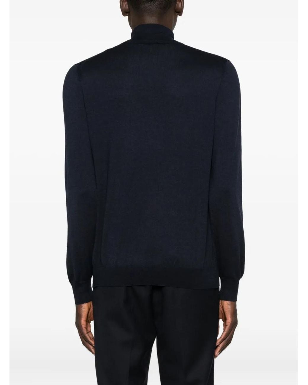 GIUUNO Blue Roll-Neck Sweater for men