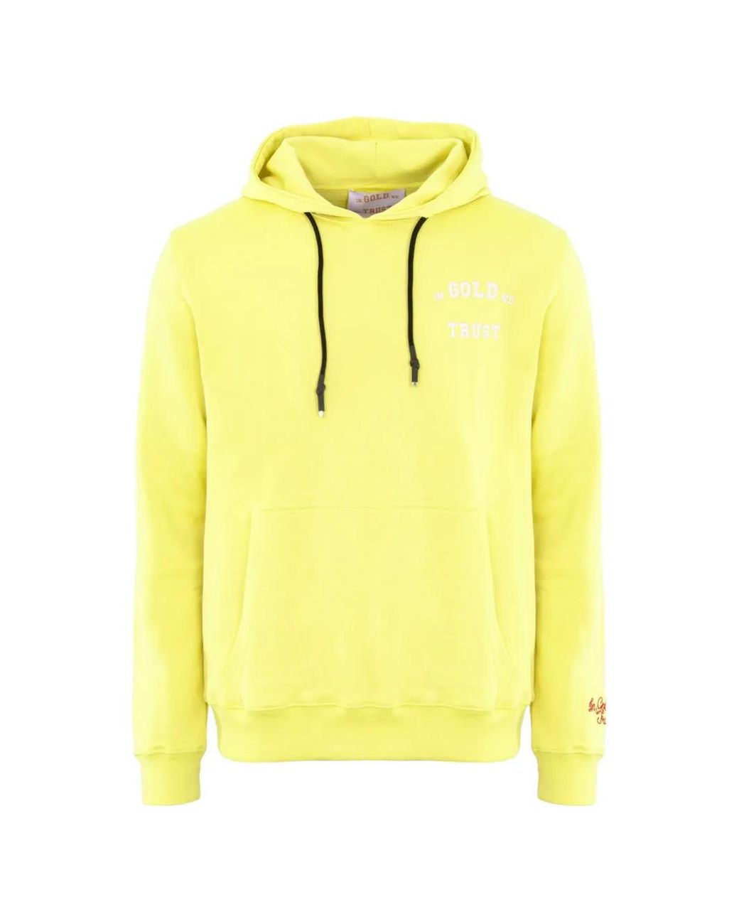 In Gold We Trust Yellow The Notorious Logo-Print Hoodie for men