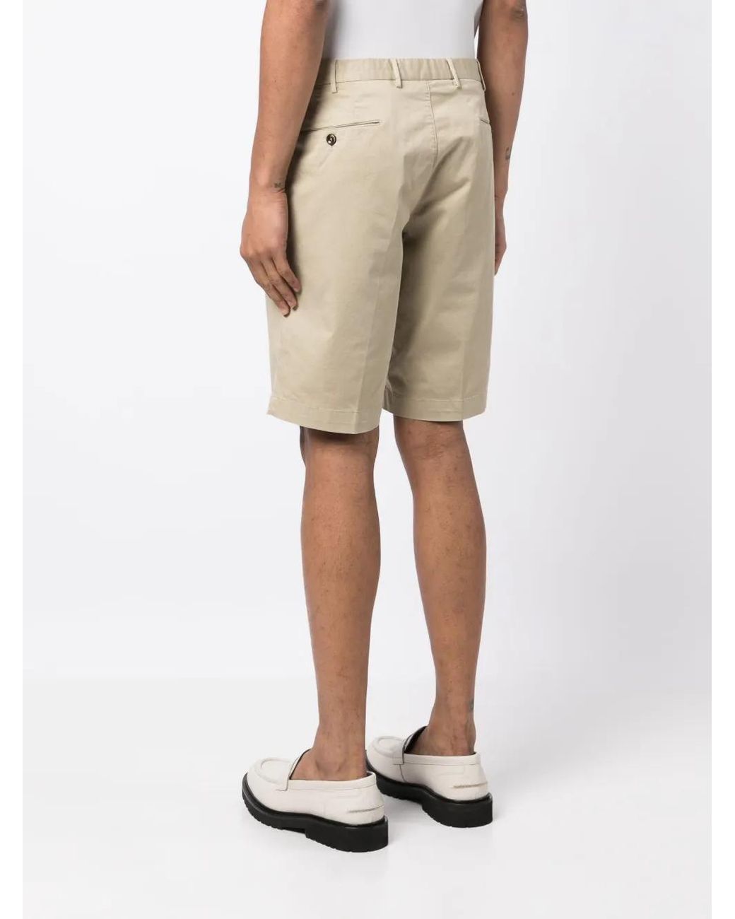 PT Torino Natural Pressed-Crease Bermuda Shorts for men