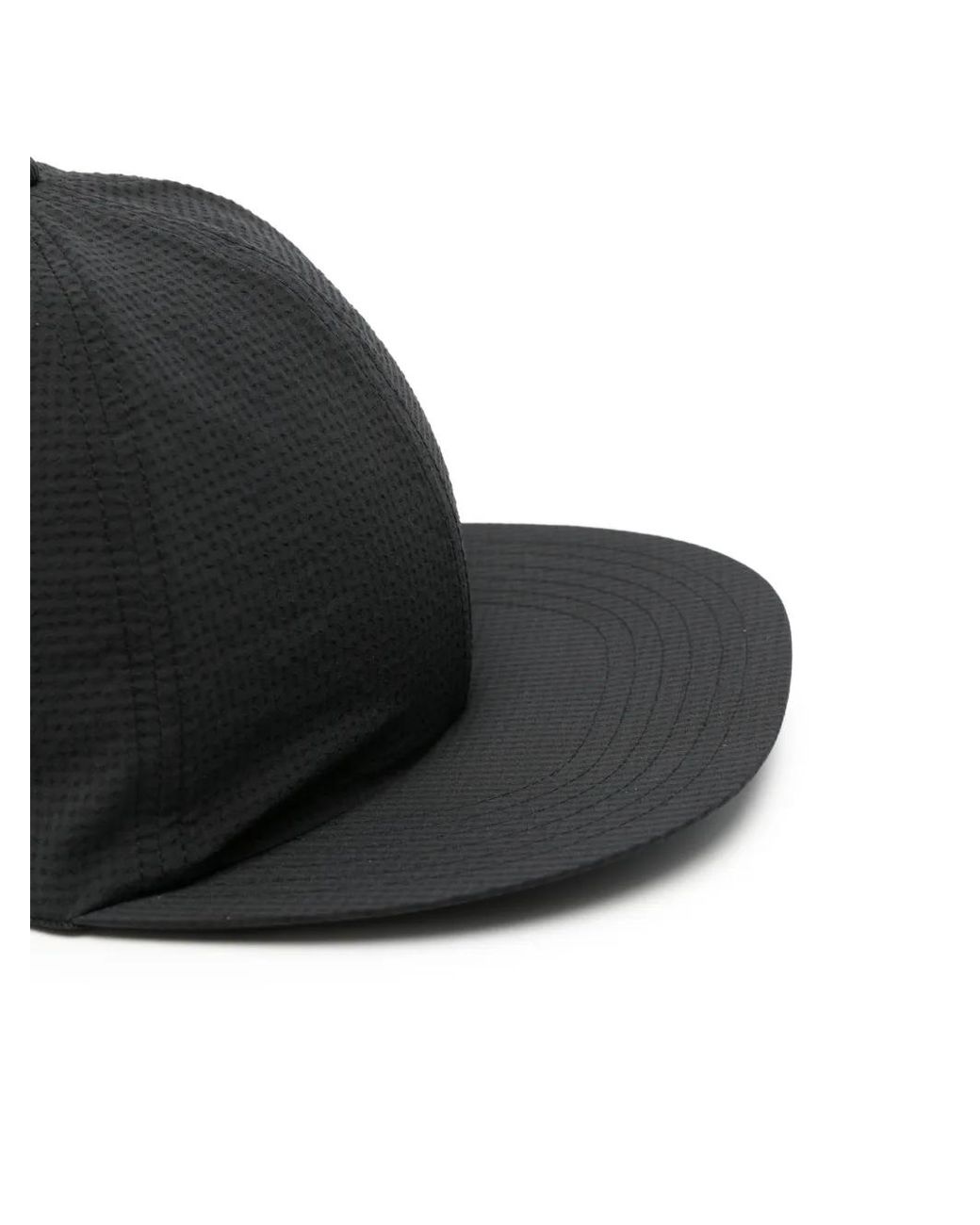 Post Archive Faction PAF Black Textured Drawstring-Strap Baseball Cap for men