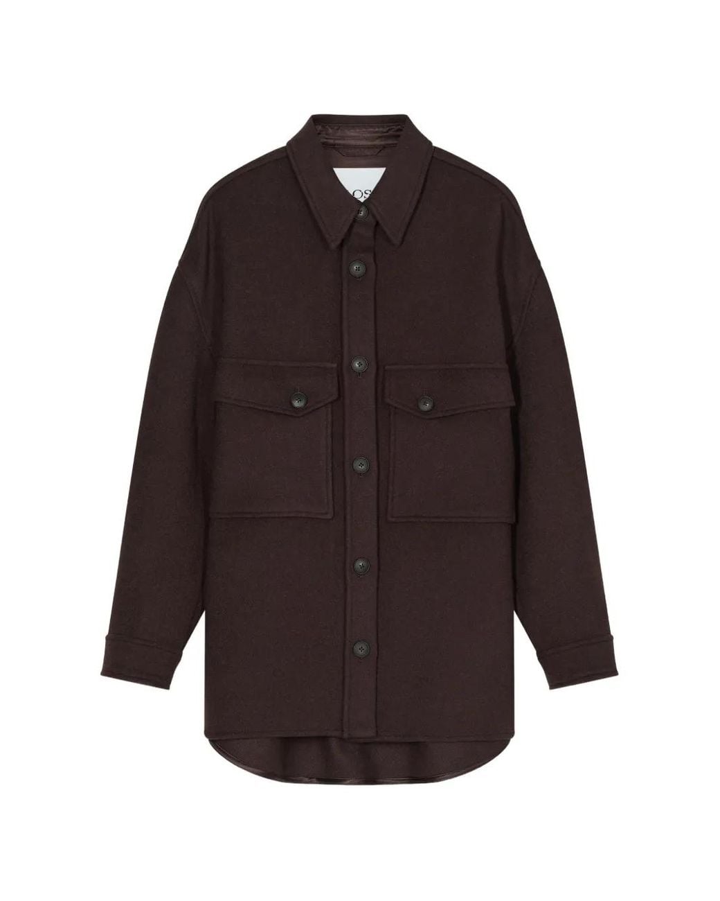 Closed Purple Spread Collar Oversized