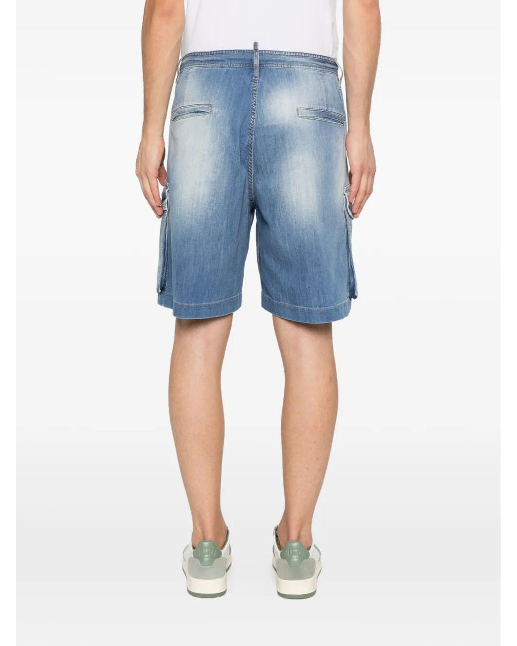 DSquared² Denim Cargo Shorts in het Blue voor heren