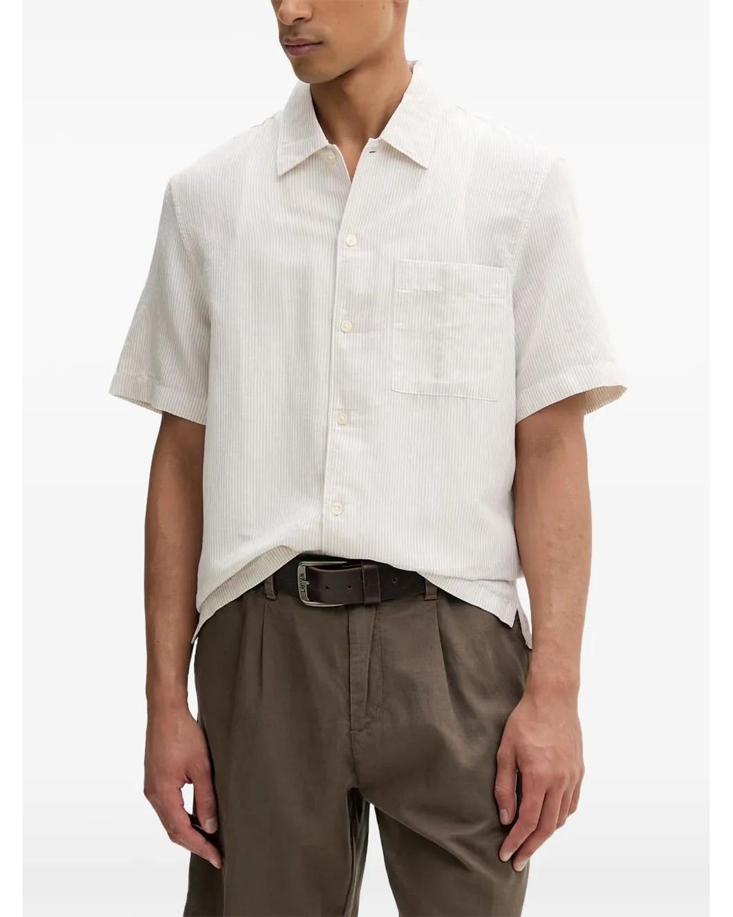 Marc O' Polo White Chemise À Rayures Verticales for men