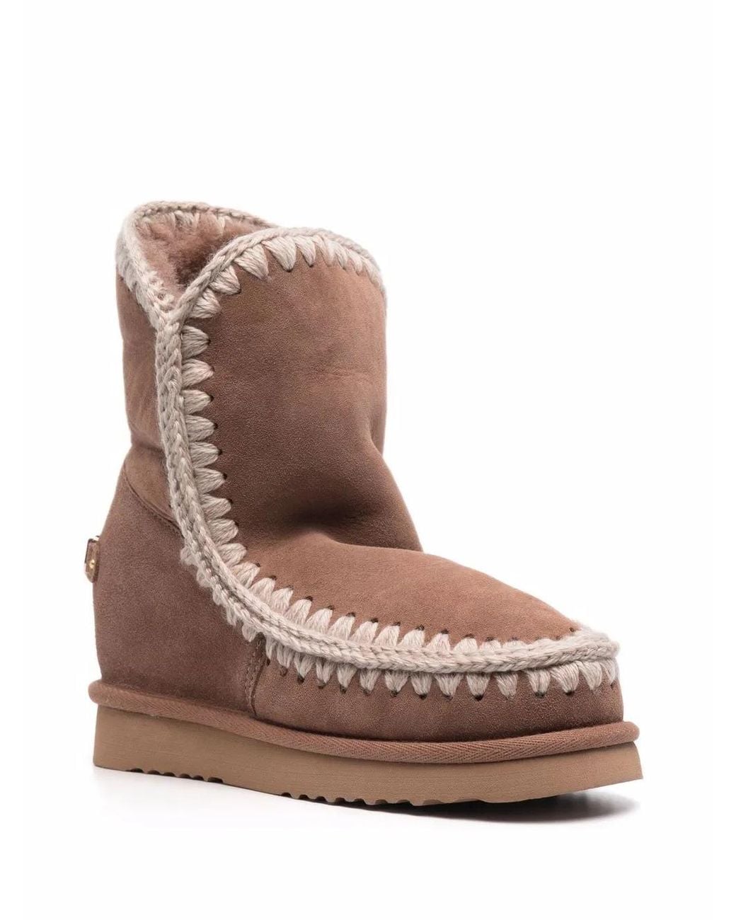 Mou Brown Shearling-Lined Sheepskin Boots