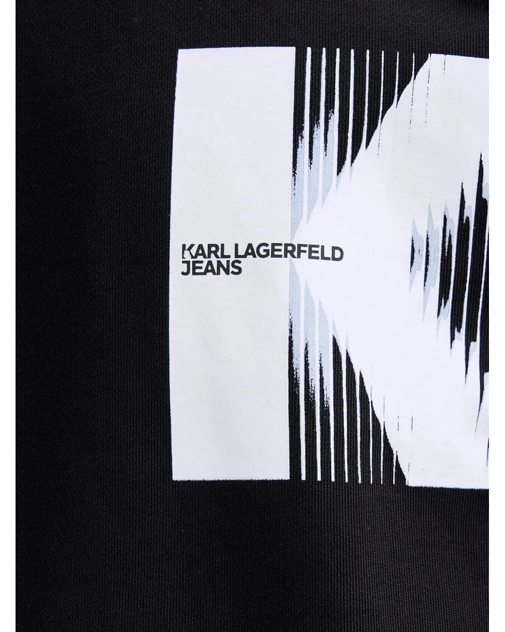 Karl Lagerfeld Blue Graphic-Print Hoodie for men