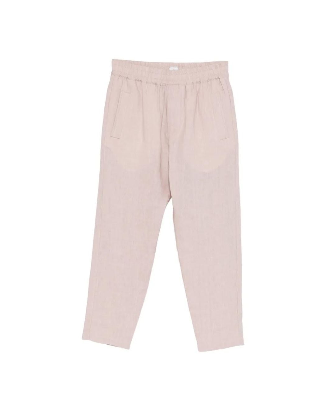 Eleventy White Elasticated-Waist Trousers for men