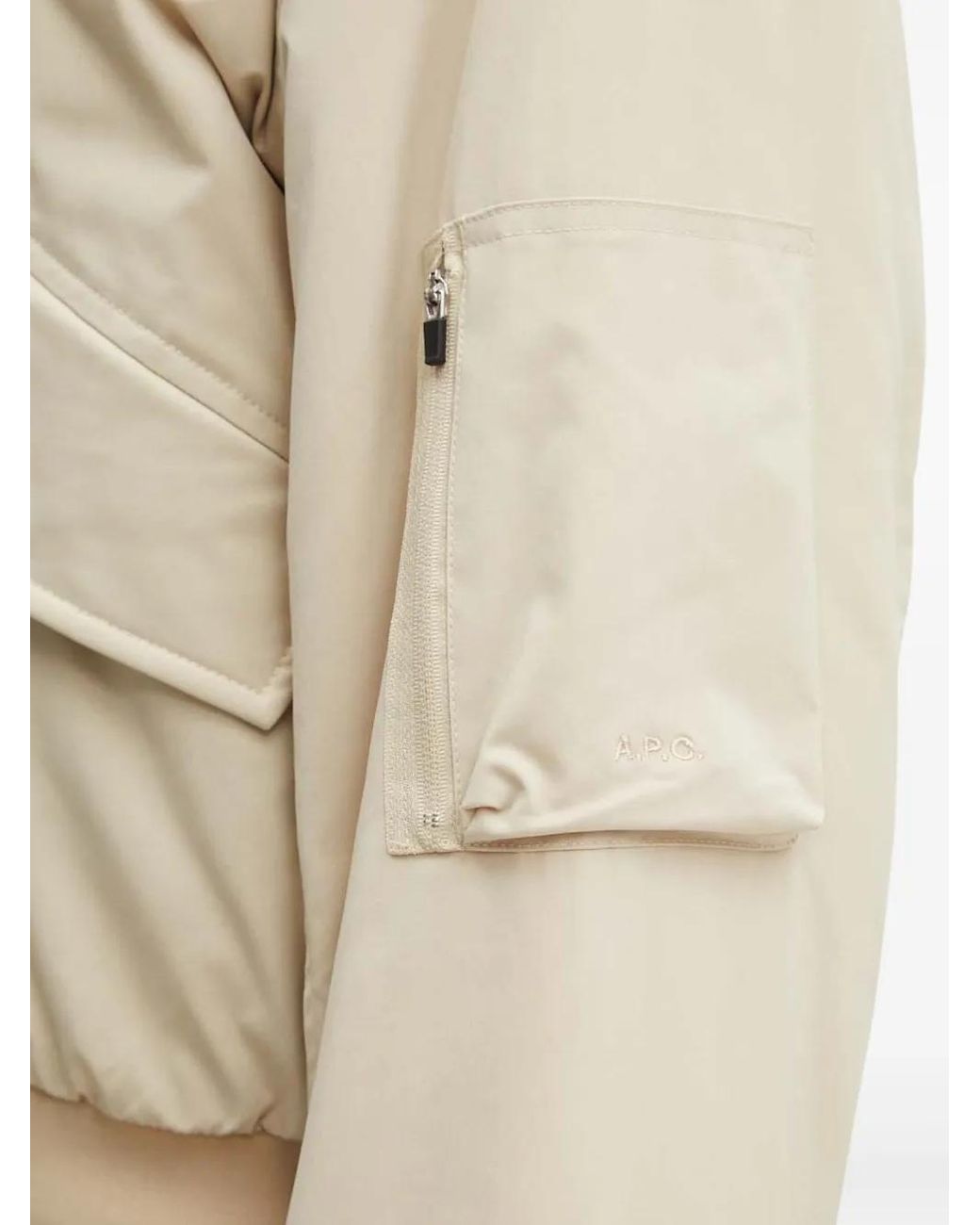 A.P.C. Blue Zip-Pocket Bomber Jacket