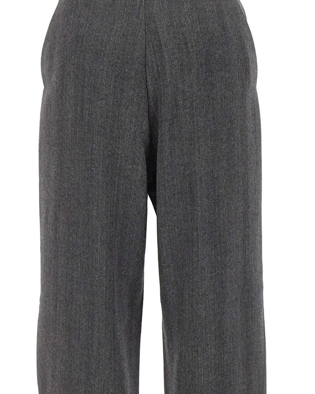 Coperni Gray Herringbone-Pattern Trousers