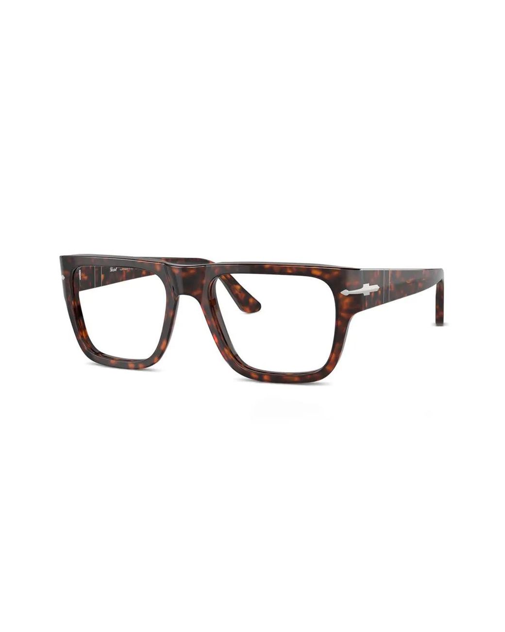 Persol Brown Tortoise-Shell Square Frame Glasses