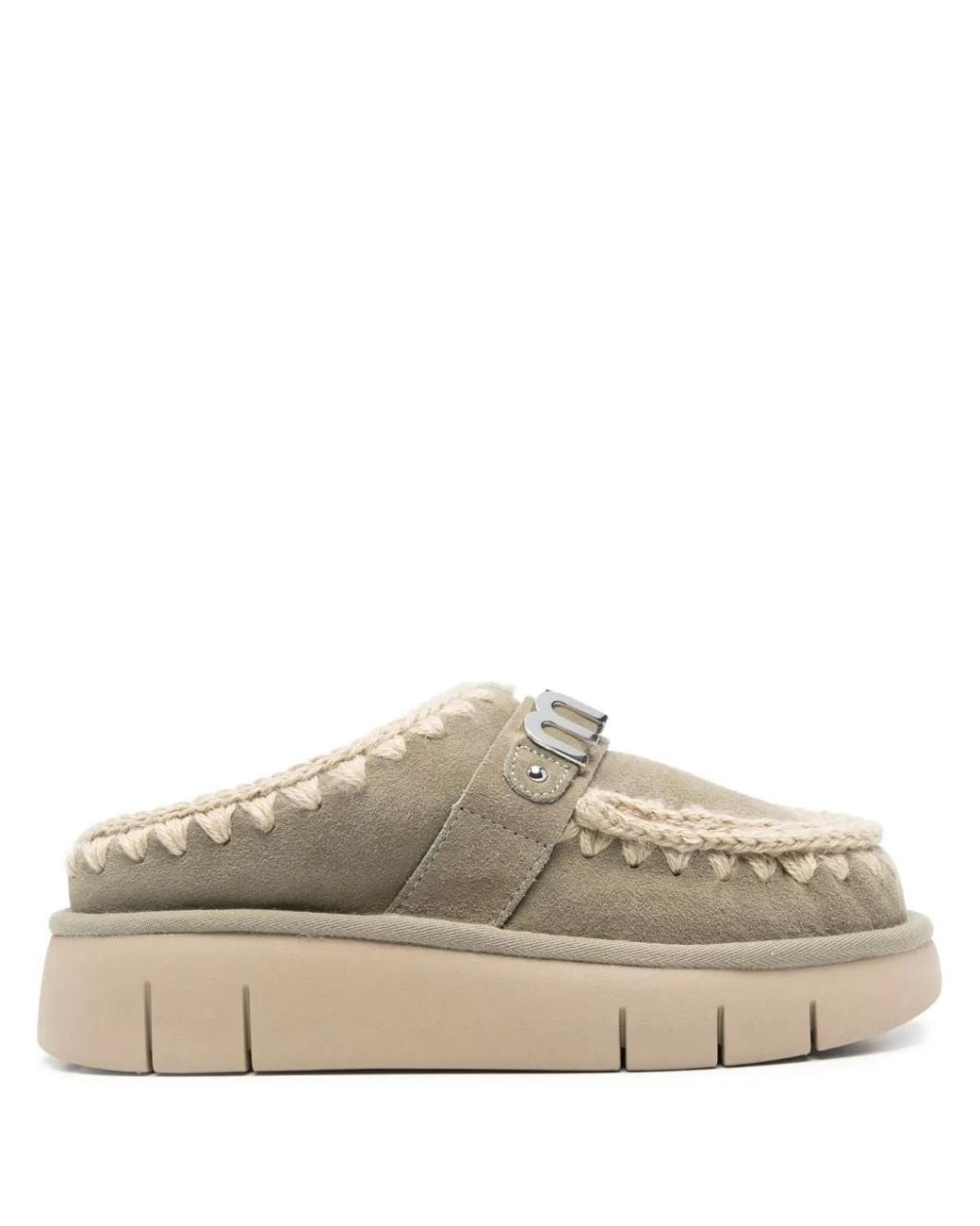 Mou Gray Bounce Clog Slipper