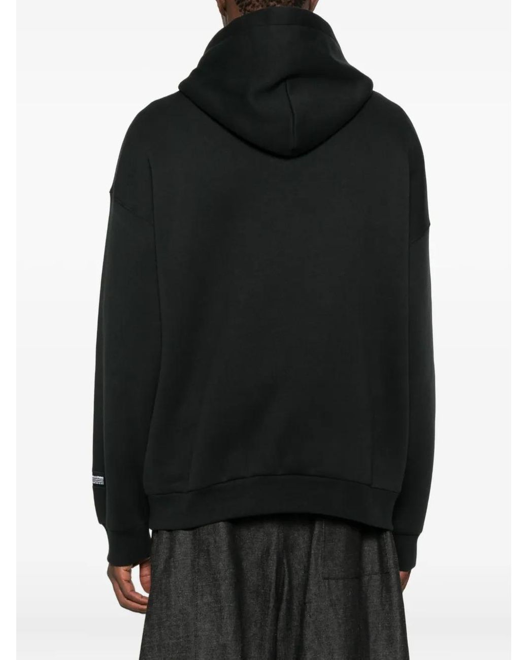 WRSTBHVR Black Logo-Print Hoodie