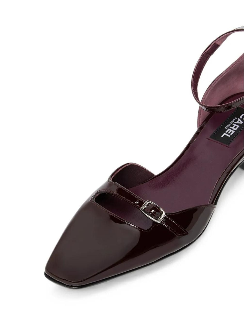 CAREL PARIS Red Emma Patent Leather Ballet Flats