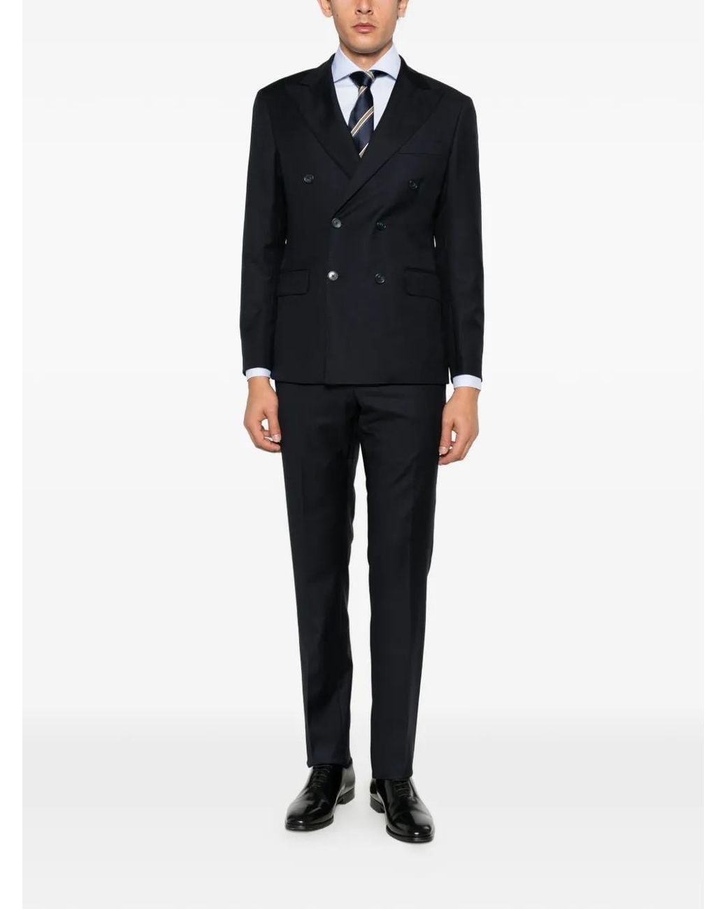 época Blue Costume À Veste À Boutonnière Croisée for men