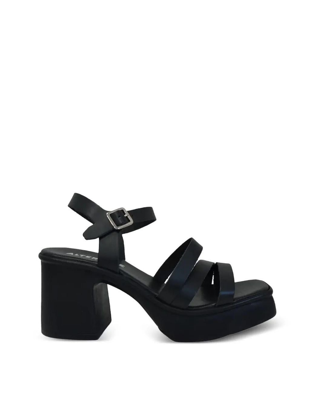 Altercore Black Sandales Plateforme À Boucles