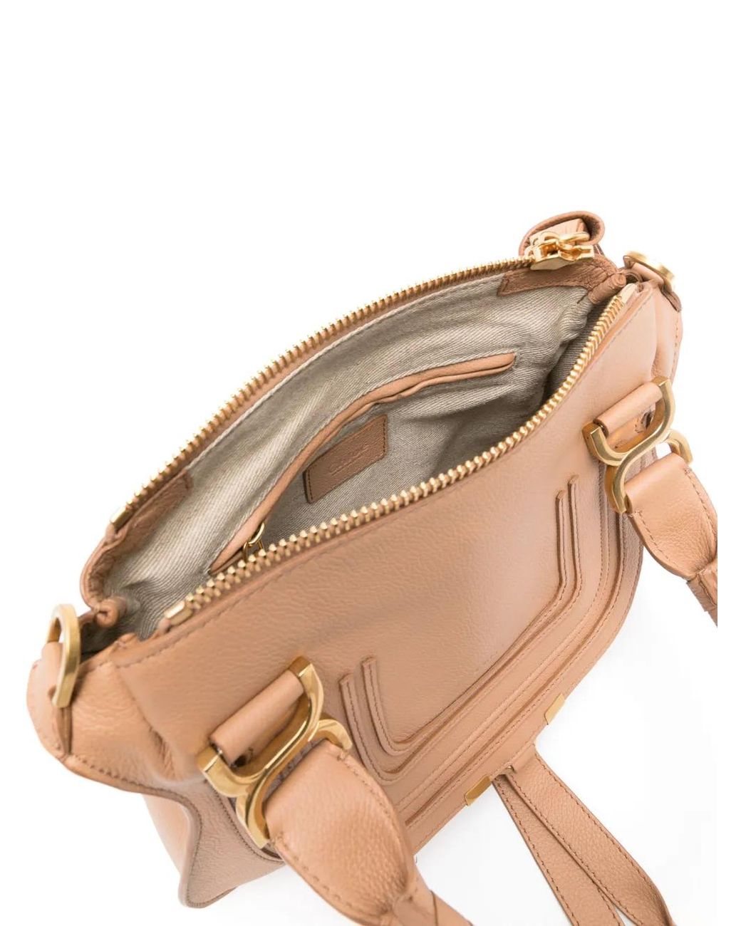 Chloé Pink Small Marcie Leather Tote Bag