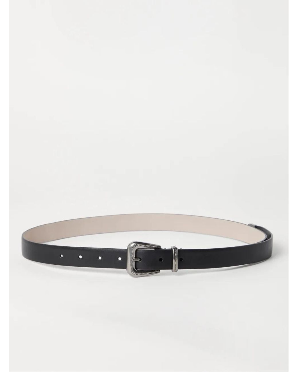 Brunello Cucinelli Black Leather Belt