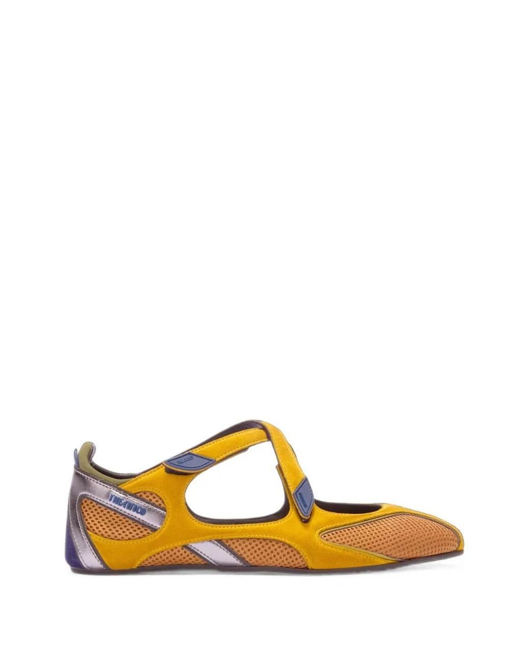The Attico Yellow 'Floor 01' Mustard Ballerina Flat