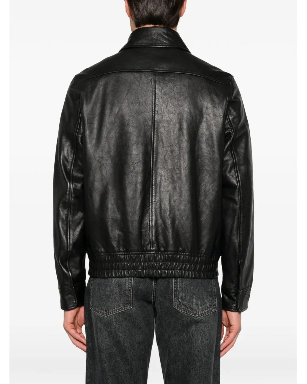 Paul Smith Black Leather Jacket for men