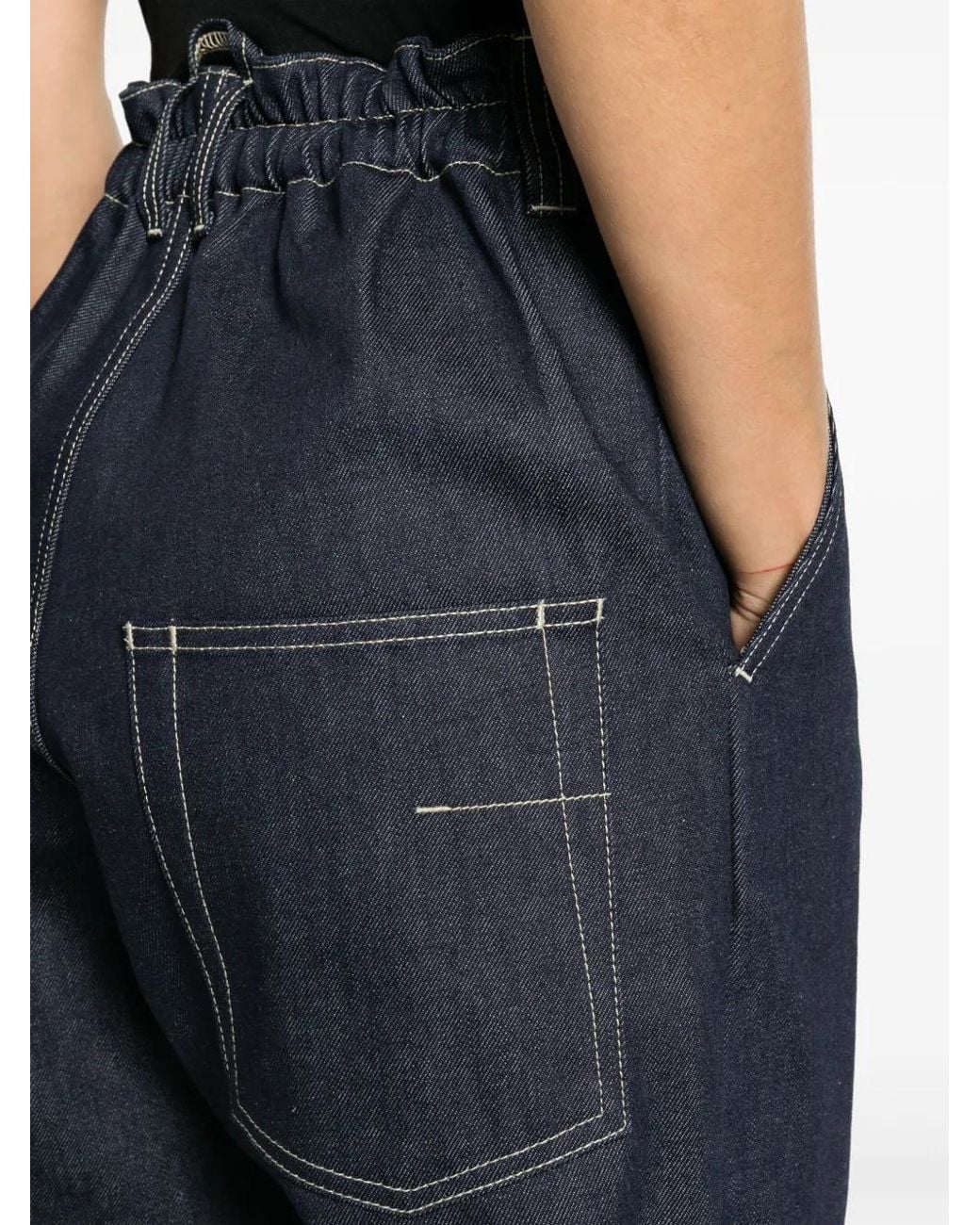 Toogood Blue Engineer High-Rise Tapered Jeans